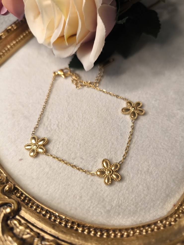 3er Blümchen Armband