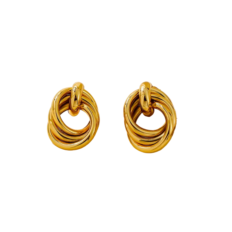 Golden Pebble Ohrstecker