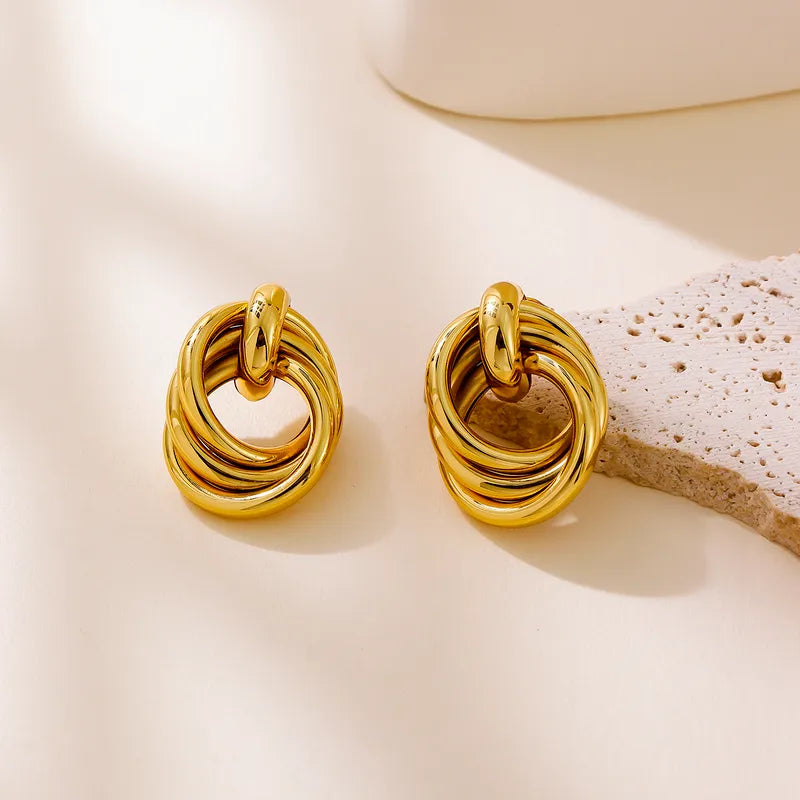 Golden Pebble Ohrstecker