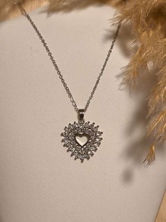 Silver Heart Kette