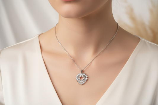 Silver Heart Kette