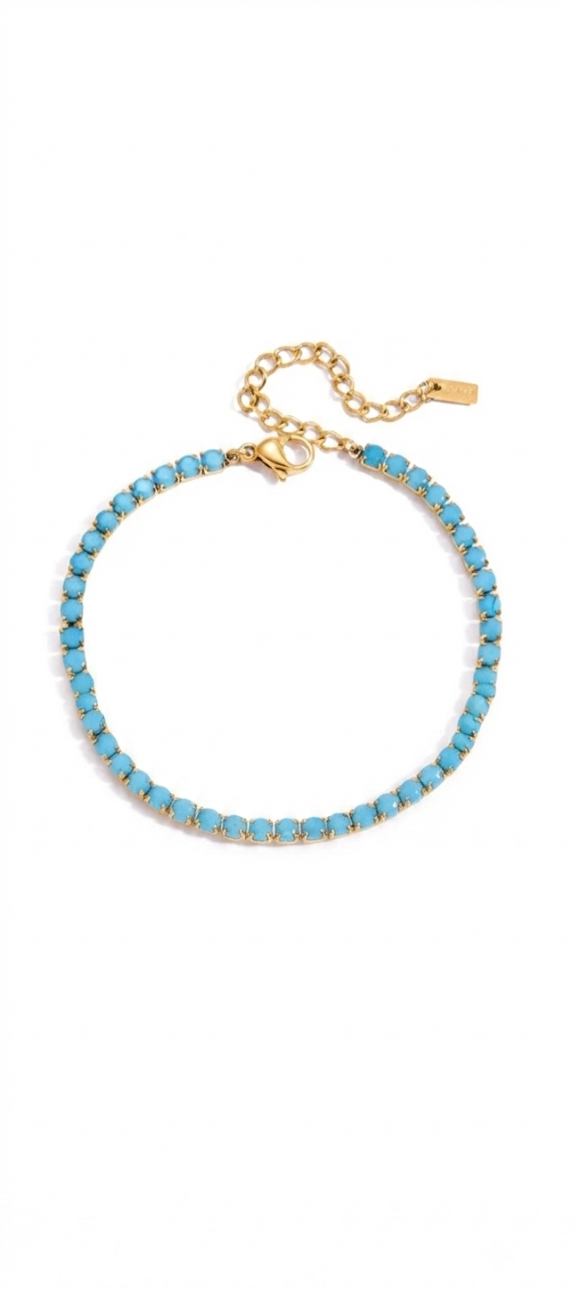 Elegantes Türkis Tennisarmband